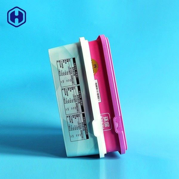 Recipientes de alimento plásticos quadrados coloridos de pouco peso da caixa fina da parede IML