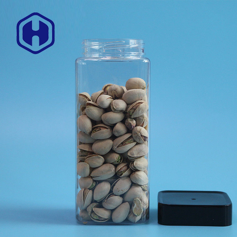 Arroz plástico dos biscoitos do frasco da prova vazia clara do escape que empacota o frasco do ANIMAL DE ESTIMAÇÃO do quadrado do alimento 555ml