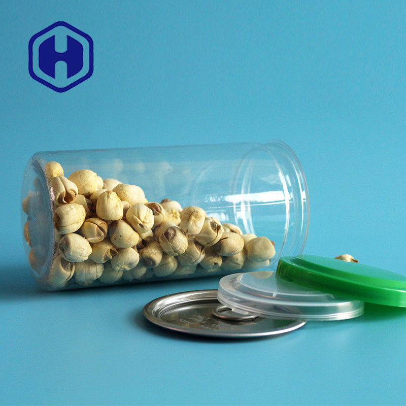 o biscoito plástico claro do chocolate das sementes das latas de 211# 440ml barra o ANIMAL DE ESTIMAÇÃO fácil da extremidade aberta pode