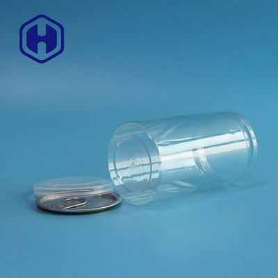 o animal de estimação plástico claro vazio aberto fácil de 410ml 211# pode para a prova do escape do alimento