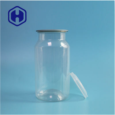 Latas de plástico PET transparentes para alimentos secos e especiarias com prova de vazamento e design fácil de abrir