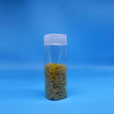 Boca Larga 600ml Snack Food Candy Transparente Quadrado PET frascos de plástico