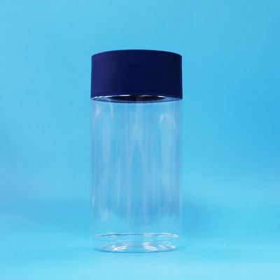 Oval transparente plástico PET biscoitos nozes jarra de doces prova de adulteração BPA Cap livre