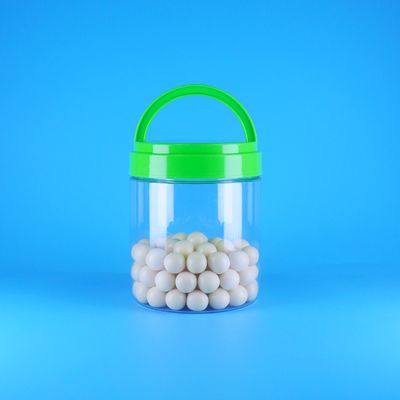 Pote de manteiga de amendoim redondo transparente de plástico PET vazio selável com tampa de rosca sem BPA
