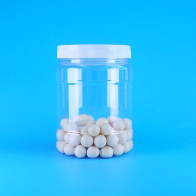 Potes de plástico PET transparente herméticos para café, doces, nozes, sanduíches, biscoitos, amendoins crocantes e tampas