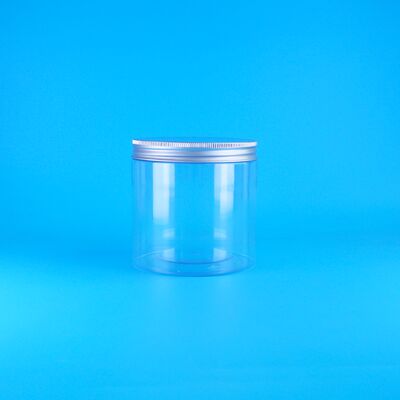 cilindro fácil de abrir tampa comida café doces biscoitos rosa chá plástico vidro PET transparente