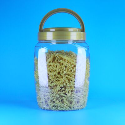 Grade Alimentar Porta Quadrada Limpa Plástico PET Doces Biscoitos Crianças frascos de alimentos