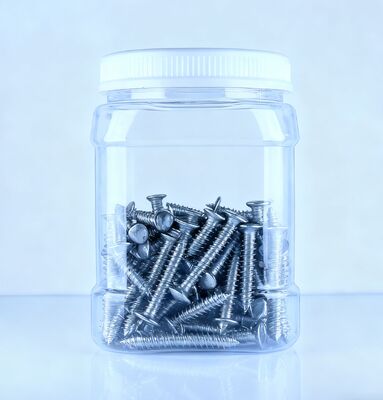 Casca de Tangerina de Grau Alimentício Castanha Chinesa PET Frasco Quadrado Tampa Branca Transparente de Plástico