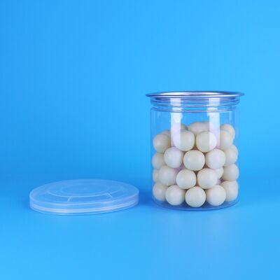 BPA livre 220 ml PET plástico de lata com tampa fácil de abrir para embalagens de alimentos do mar