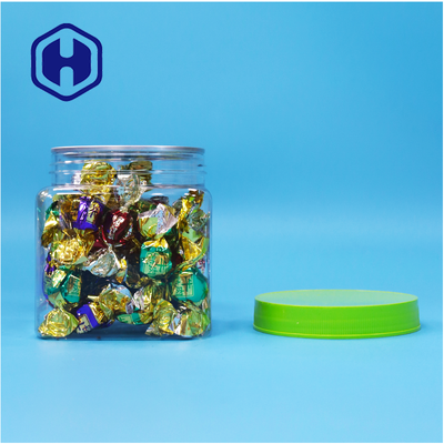 PET hermético plástico quadrado frasco transparente plástico parafuso alimentos doces biscoitos de qualidade alimentar