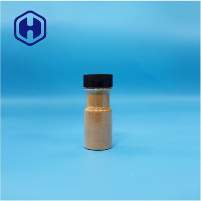 Plastico PET de qualidade alimentar Transparente 100 ml Chilli Pepper Powder Spice Jar Sifting Lid